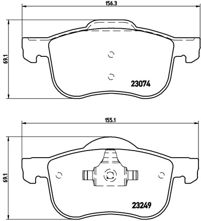 BREMBO P 86 020 Číslo výrobce: 23074. EAN: 8020584062623.