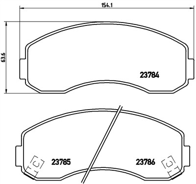 BREMBO P 99 003 Číslo výrobce: 23785. EAN: 8020584062654.