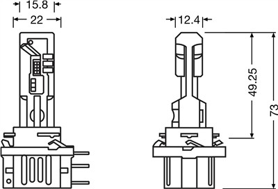 OSRAM 64176DWESY2-2HB Číslo výrobce: H15 LED. EAN: 4062172426442.