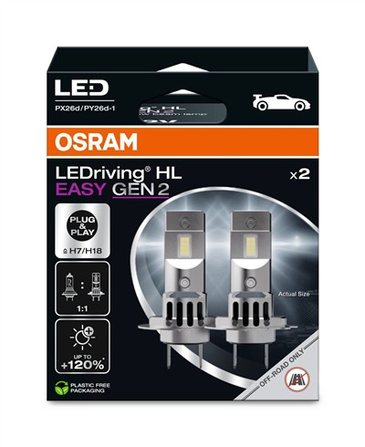 OSRAM 64210DWESY2-2HB Číslo výrobce: H7 LED / H18 LED. EAN: 4062172406932.