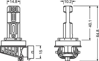 OSRAM 64211DWESY2-2HB Číslo výrobce: H8 LED / H9 LED / H11 LED / H16 LED. EAN: 4062172426527.