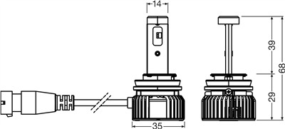 OSRAM 64211DWNBSM-ECE-2HB Číslo výrobce: H11 LED.