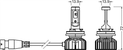 OSRAM 64219DWNBSM-2HB Číslo výrobce: H16 LED. EAN: 4062172410274.