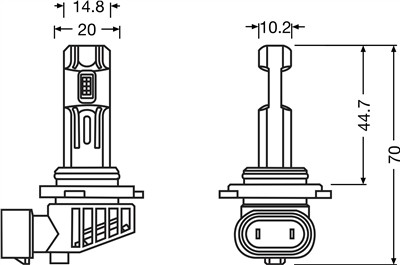 OSRAM 9005DWESY2-2HB Číslo výrobce: HB3 LED / HB4 LED. EAN: 4062172426428.