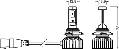 OSRAM 9006DWNBSM-2HB Číslo výrobce: HB4 LED. EAN: 4062172410236.