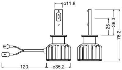 OSRAM 64150DWVNT-2MB Číslo výrobce: H1 LED. EAN: 4062172384810.