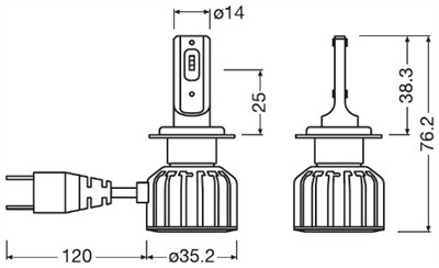 OSRAM 64215DWBRT-2HFB Číslo výrobce: H7 LED. EAN: 4062172379793.