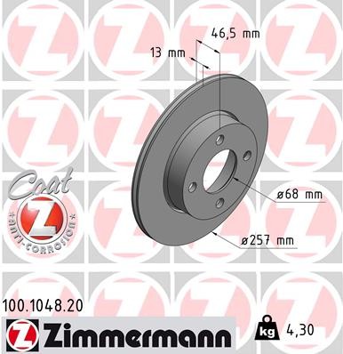 ZIMMERMANN 100.1048.20 EAN: 4250238763352.