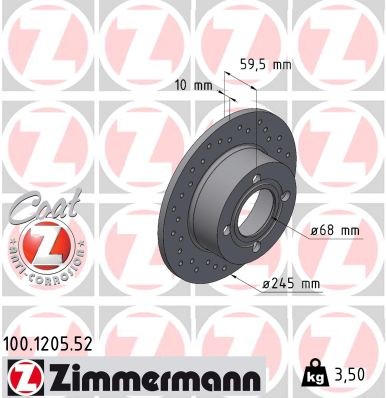 ZIMMERMANN 100.1205.52 EAN: 4250238748786.