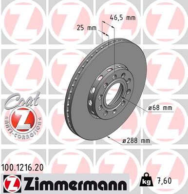 ZIMMERMANN 100.1216.20 EAN: 4250238717072.