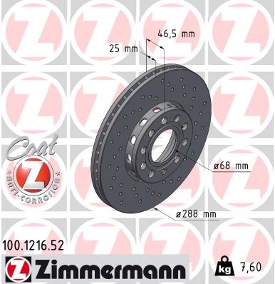 ZIMMERMANN 100.1216.52 EAN: 4250238745389.