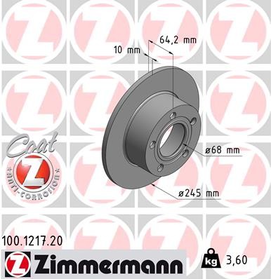 ZIMMERMANN 100.1217.20 EAN: 4250238718086.