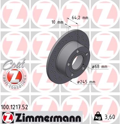 ZIMMERMANN 100.1217.52 EAN: 4250238746249.