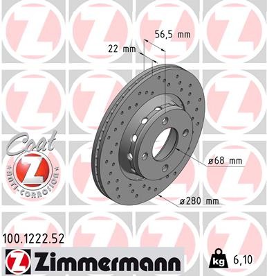 ZIMMERMANN 100.1222.52 EAN: 4250238749561.