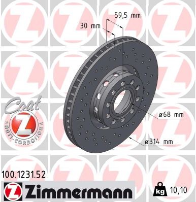 ZIMMERMANN 100.1231.52 EAN: 4250238749462.
