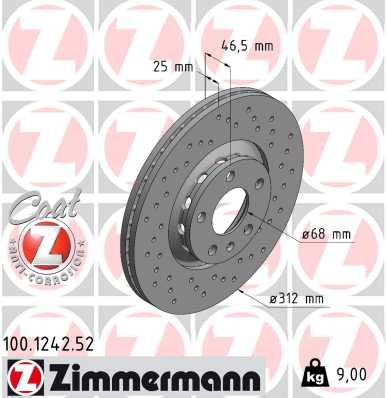 ZIMMERMANN 100.1242.52 EAN: 4250238745631.