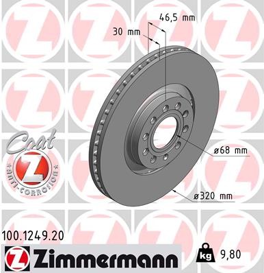 ZIMMERMANN 100.1249.20 EAN: 4250238718178.