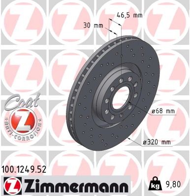 ZIMMERMANN 100.1249.52 EAN: 4250238745730.