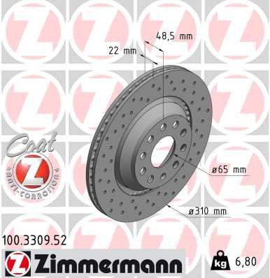 ZIMMERMANN 100.3309.52 EAN: 4250238749301.