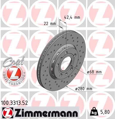ZIMMERMANN 100.3313.52 EAN: 4250238752080.
