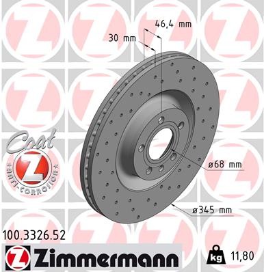 ZIMMERMANN 100.3326.52 EAN: 4250238747109.