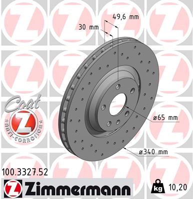 ZIMMERMANN 100.3327.52 EAN: 4250238749868.