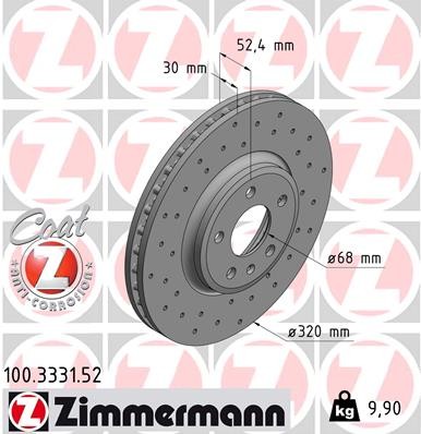 ZIMMERMANN 100.3331.52 EAN: 4250238750932.