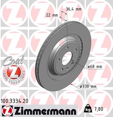 ZIMMERMANN 100.3334.20 EAN: 4250238720560.