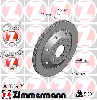 ZIMMERMANN 100.3354.75 EAN: 4250238746089.
