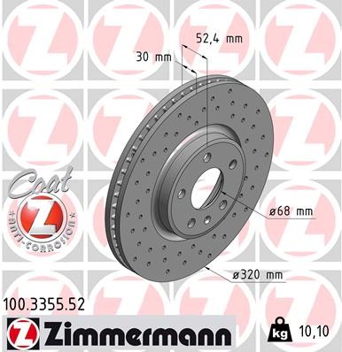 ZIMMERMANN 100.3355.52 EAN: 4250238752899.