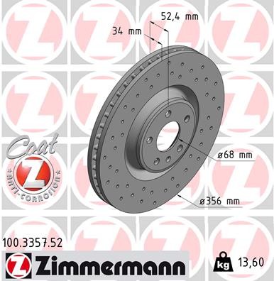 ZIMMERMANN 100.3357.52 EAN: 4250238760757.