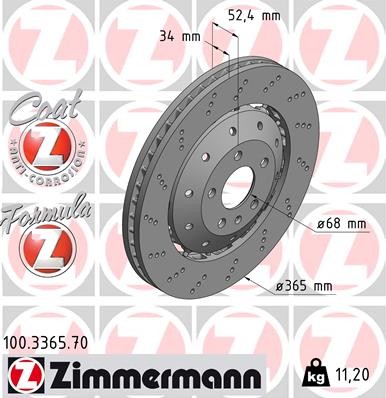 ZIMMERMANN 100.3365.70 EAN: 4250238763499.