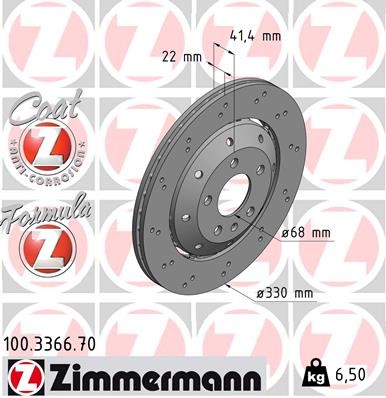 ZIMMERMANN 100.3366.70 EAN: 4250238763529.