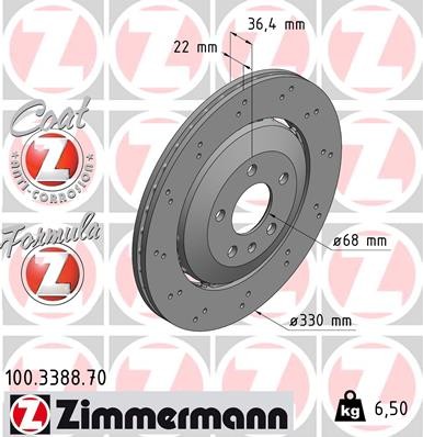 ZIMMERMANN 100.3388.70 EAN: 4250238781059.