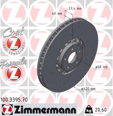 ZIMMERMANN 100.3395.70 EAN: 4250238784234.