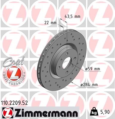 ZIMMERMANN 110.2209.52 EAN: 4250238745655.