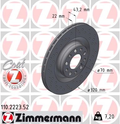 ZIMMERMANN 110.2223.52 EAN: 4250238775867.