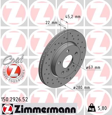 ZIMMERMANN 150.2926.52 EAN: 4250238763697.