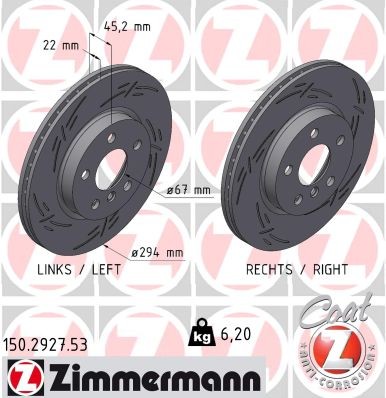 ZIMMERMANN 150.2927.53 EAN: 4250238791034.