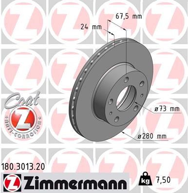 ZIMMERMANN 180.3013.20 EAN: 4250238762744.