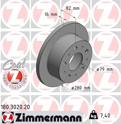 ZIMMERMANN 180.3020.20 EAN: 4250238762300.