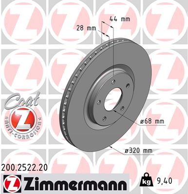 ZIMMERMANN 200.2522.20 EAN: 4250238753278.