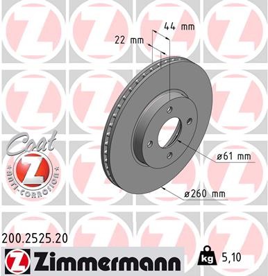 ZIMMERMANN 200.2525.20 EAN: 4250238755050.