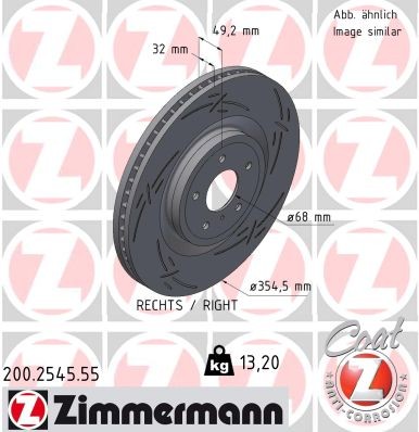 ZIMMERMANN 200.2545.55 EAN: 4250238789260.