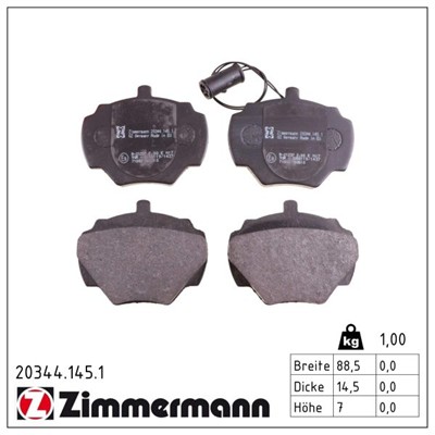 ZIMMERMANN 20344.145.1 Číslo výrobce: 20344. EAN: 4250238729051.