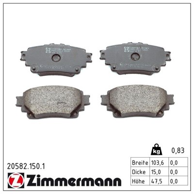 ZIMMERMANN 20582.150.1 Číslo výrobce: 20582. EAN: 4250238788447.