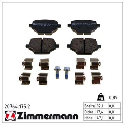 ZIMMERMANN 20764.175.2 Číslo výrobce: 20764. EAN: 4250238784715.