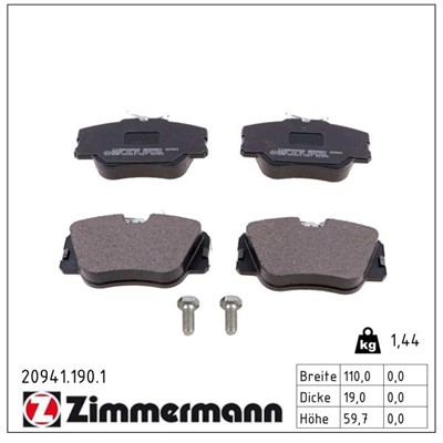 ZIMMERMANN 20941.190.1 Číslo výrobce: 20941. EAN: 4250238730347.