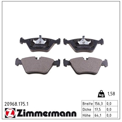ZIMMERMANN 20968.175.1 Číslo výrobce: 20968. EAN: 4250238730514.
