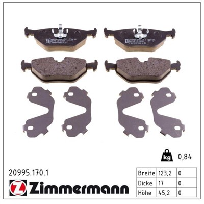 ZIMMERMANN 20995.170.1 Číslo výrobce: 20995. EAN: 4250238733324.